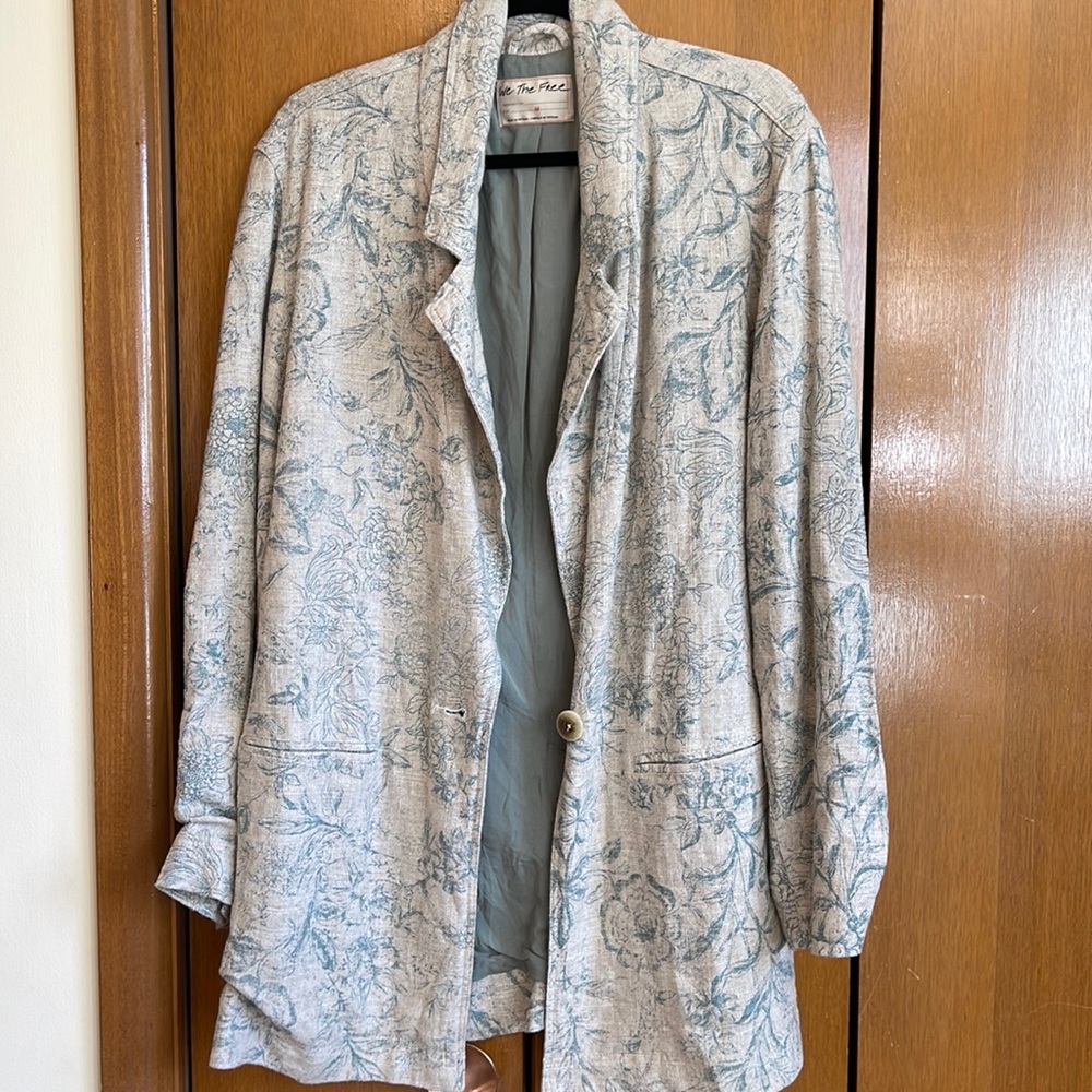 FREE PEOPLE LINEN BLAZER